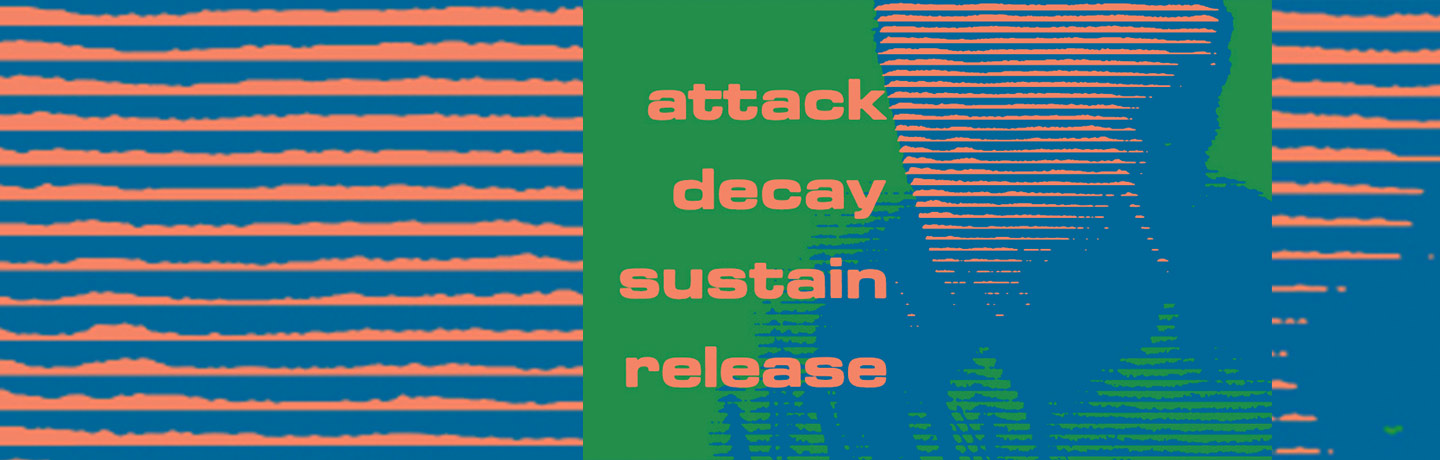 An abstract, color-blocked image with text reading 